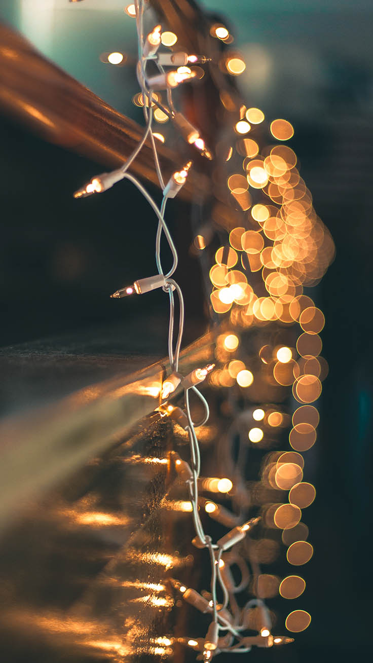 Christmas lights aesthetic wallpaper for iPhone