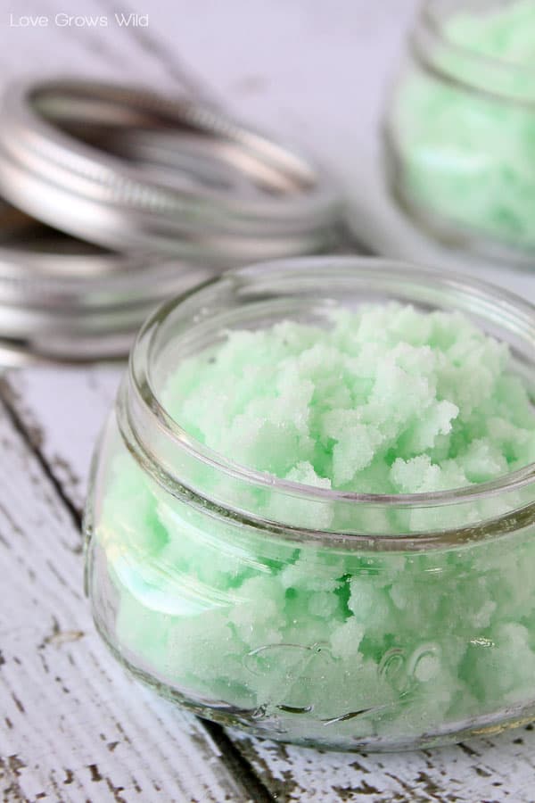 DIY Mint Sugar Scrub