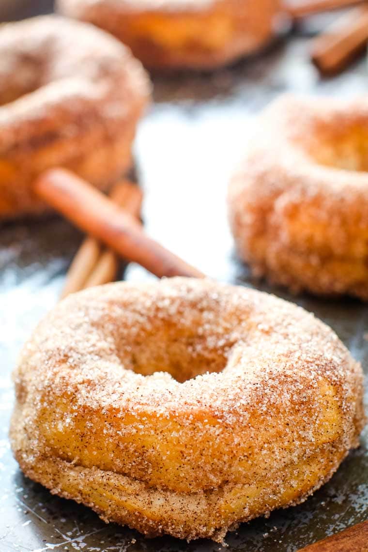 Cinnamon Sugar Air Fryer Donuts