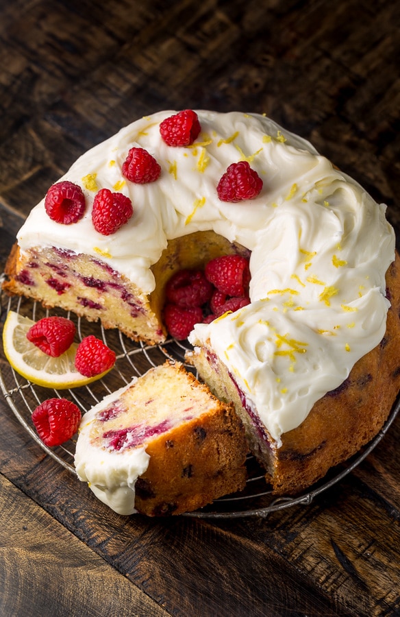 Lemon Raspberry Bundt Cake