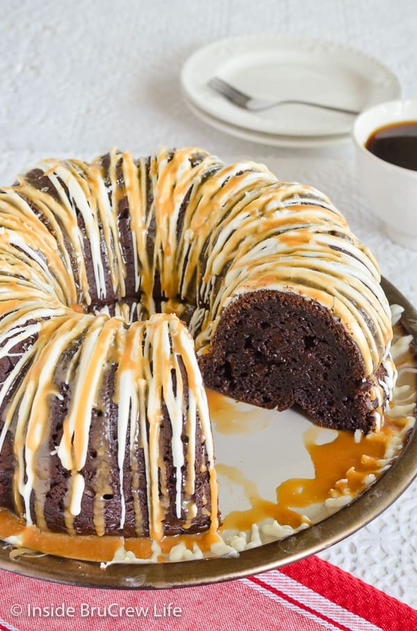 Salted Caramel Mocha Bundt Cake