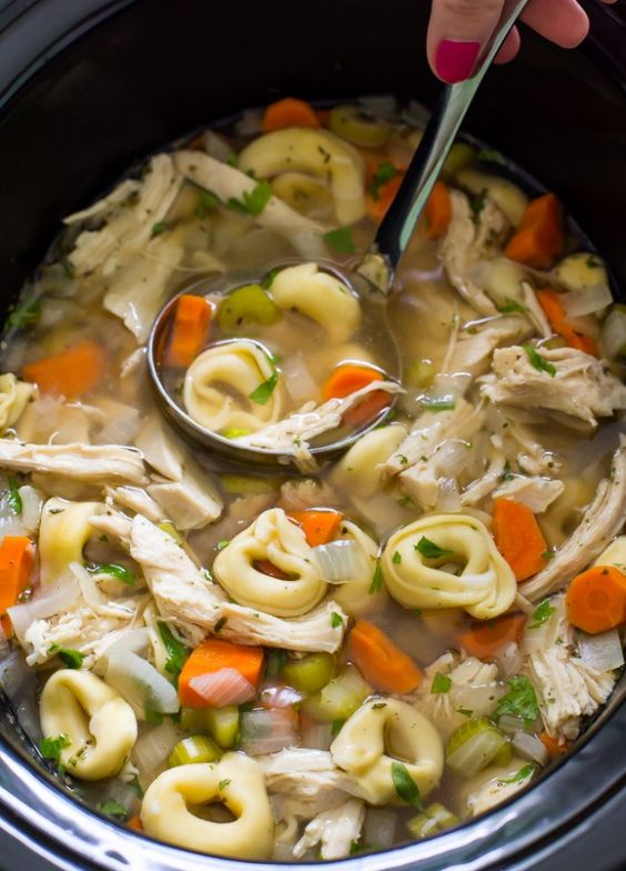 Best fall crockpot recipes: Slow Cooker Chicken Tortellini Soup