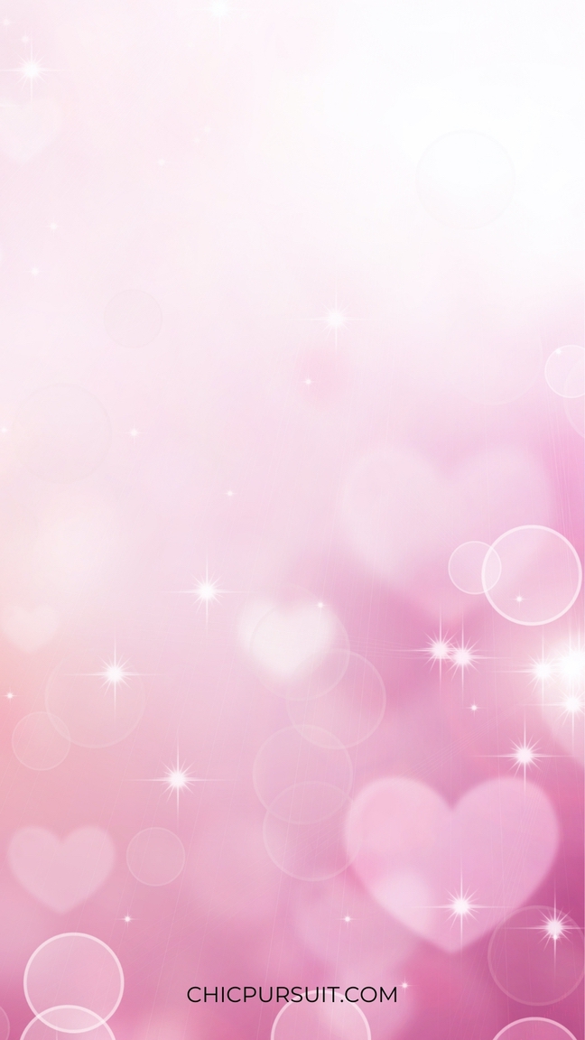 Cute Valentine's Day Wallpapers For iPhone with pink hearts