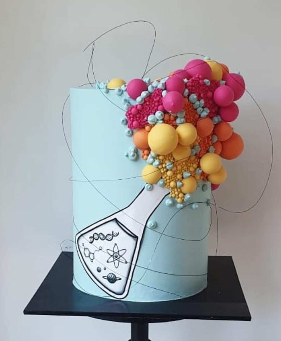 Unique chemistry graduation cake
