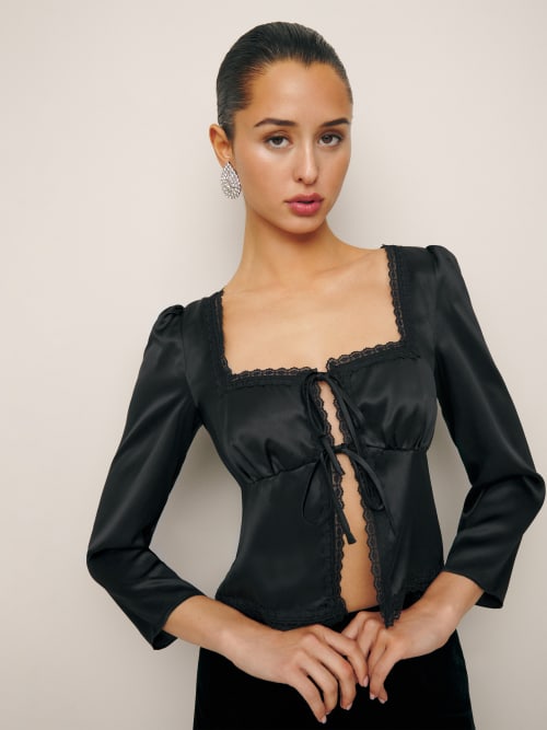 Black Reformation Lucinda Silk Top 