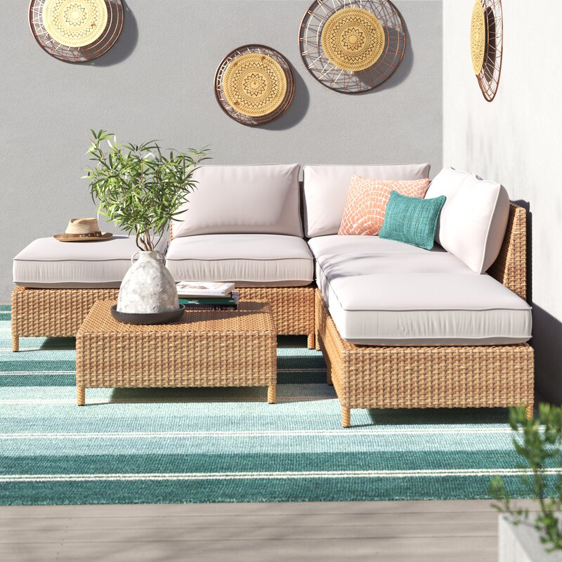 Rattan outdoor furniture and wall baskets