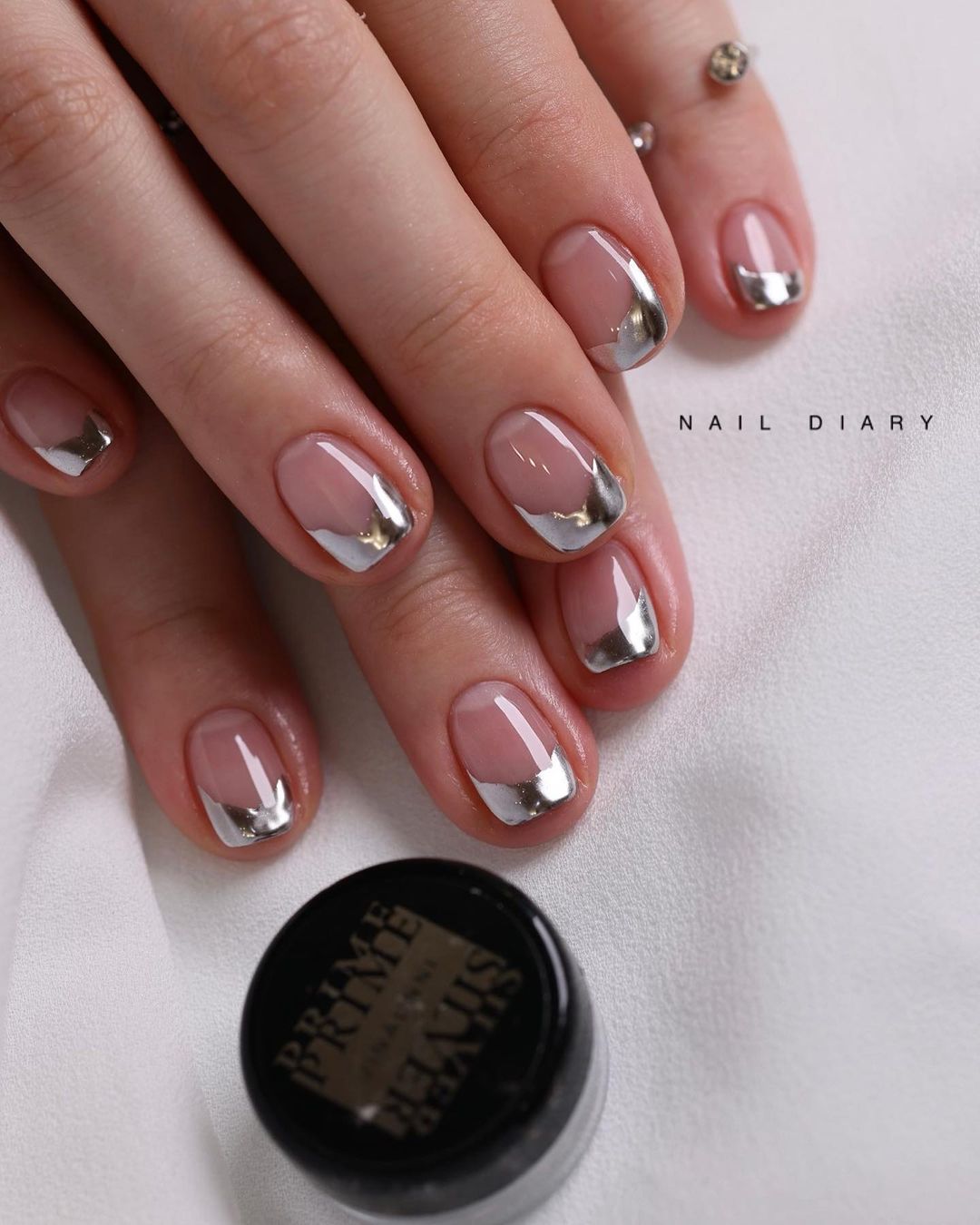 Silver french tips