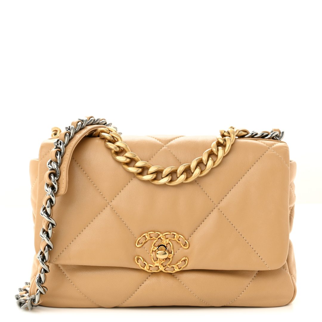 Chanel Lambskin Quilted Medium Chanel 19 Flap