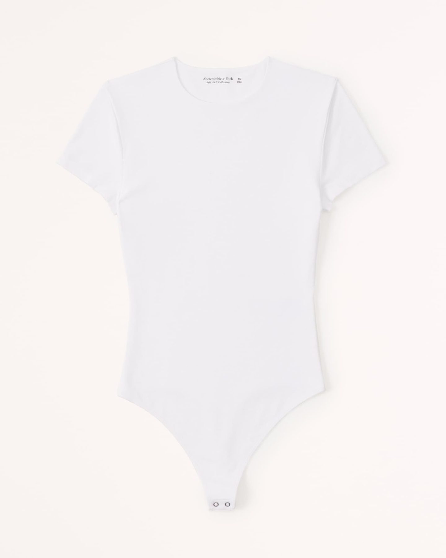 Abercrombie & Fitch Short-Sleeve Cotton Seamless Fabric Crew Bodysuit 