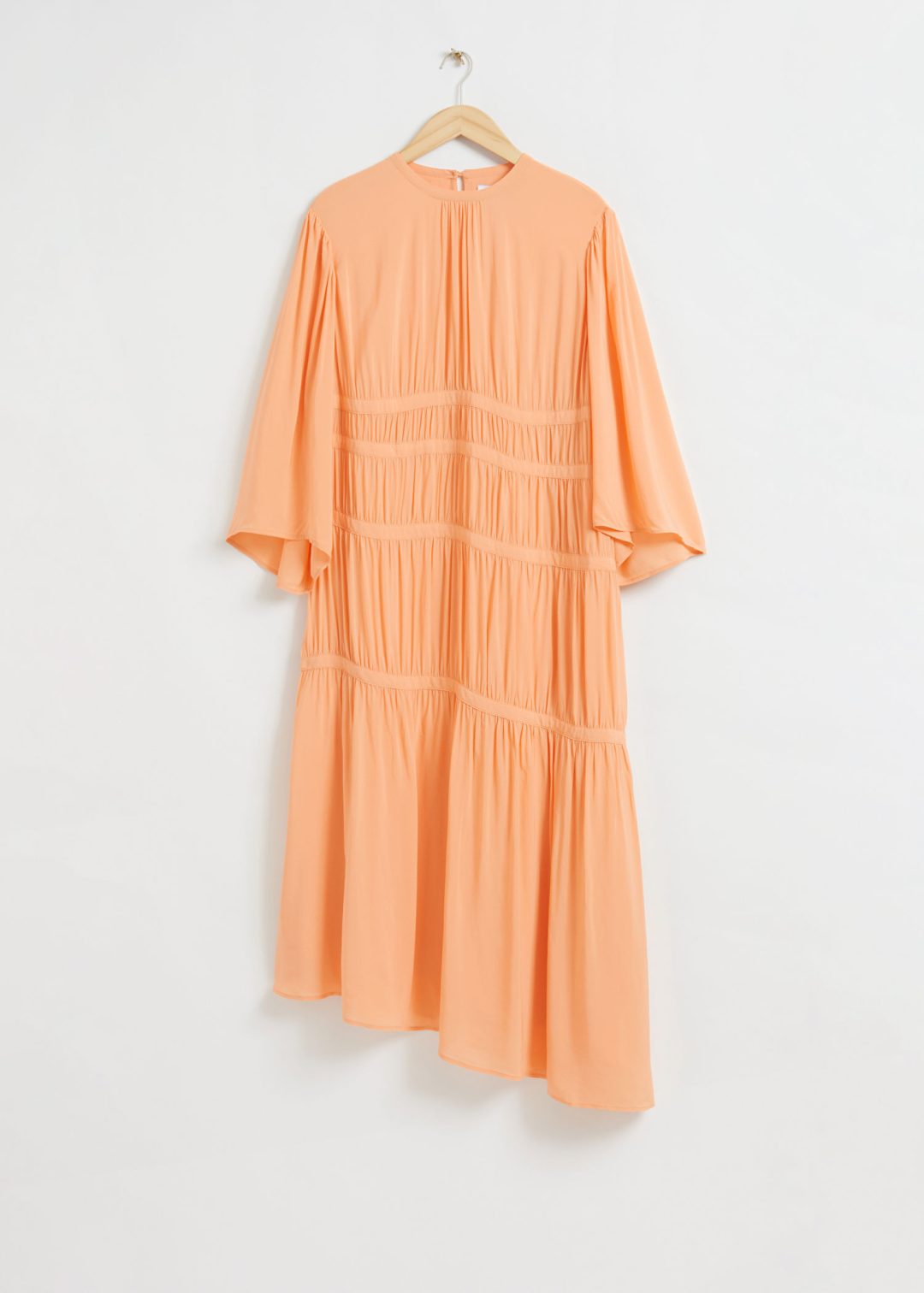 & Other Stories Ruched Relaxed-Fit Asymmetric Dress