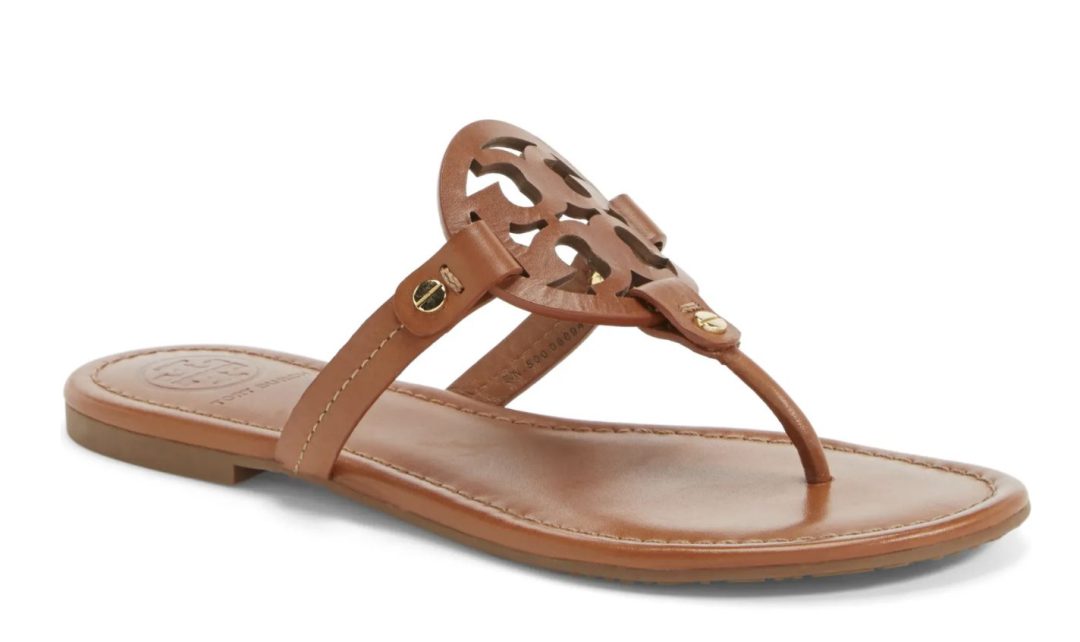 Tan Tory Burch Miller sandals