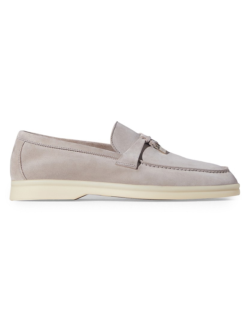 Loro Piana Summer Charms Walk Suede Moccasins