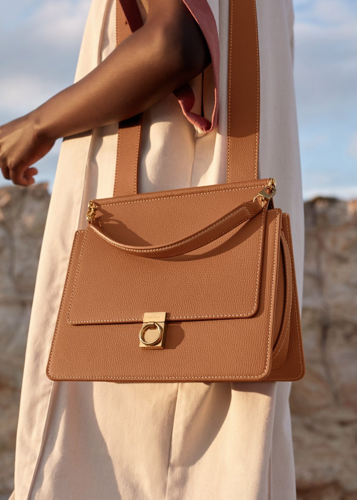 Tan Polene Numéro Sept Handbag