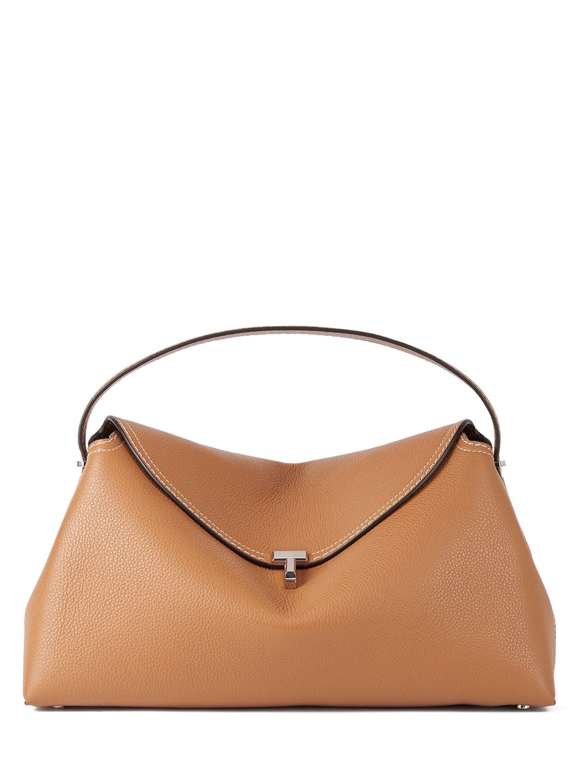 Totême T-lock grain leather top handle bag