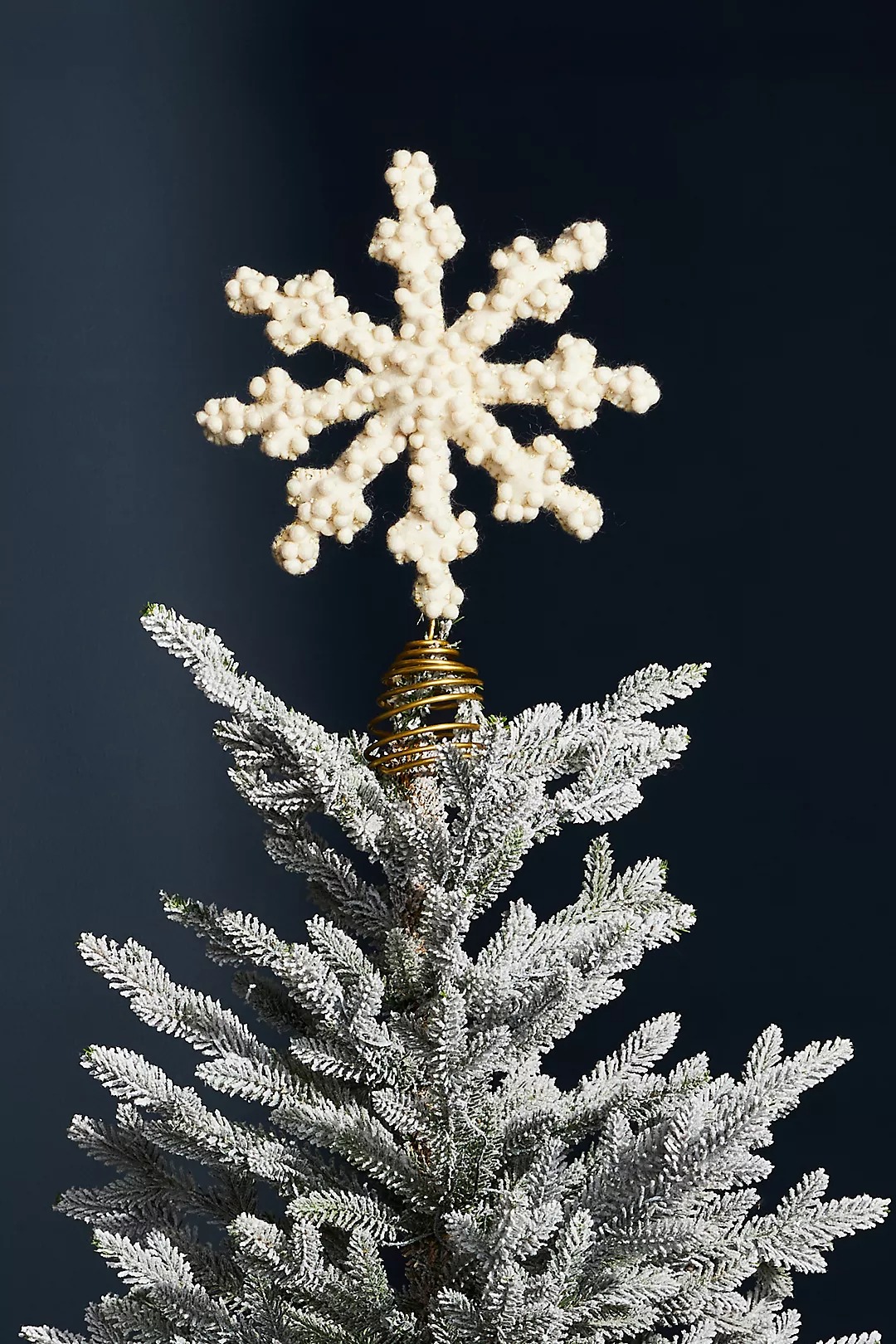 Pom Pom Snowflake Christmas Tree Topper