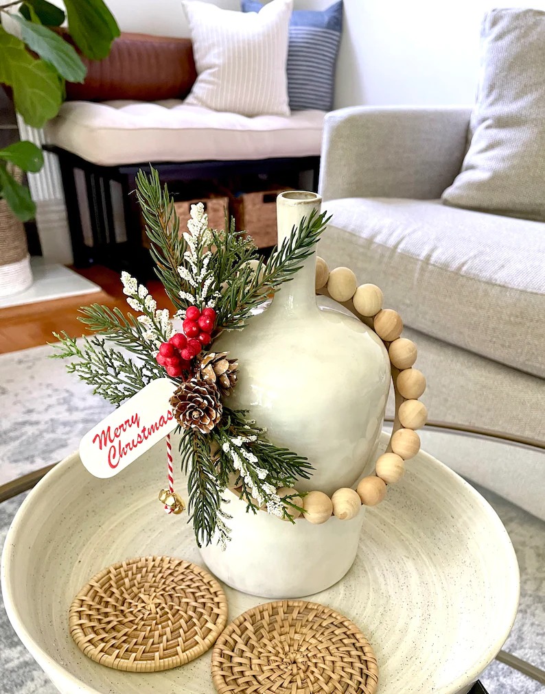 Beaded Bohemian Christmas Wreath