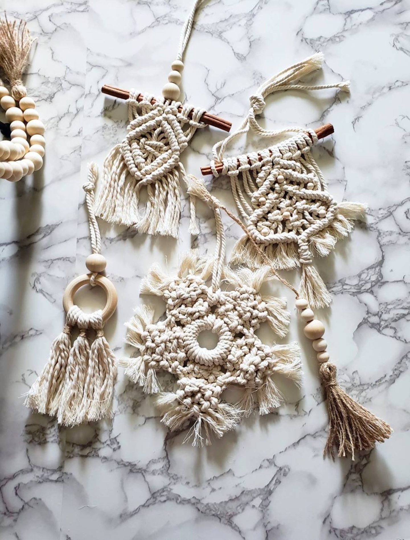 Macrame Christmas Ornaments