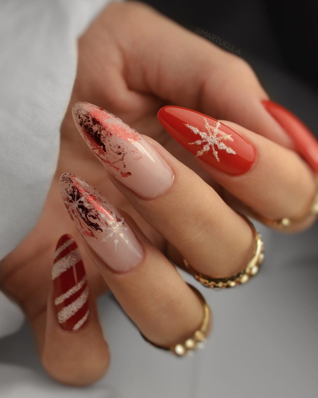 10 Candy Cane Nails To Get You Into The Festive Mood