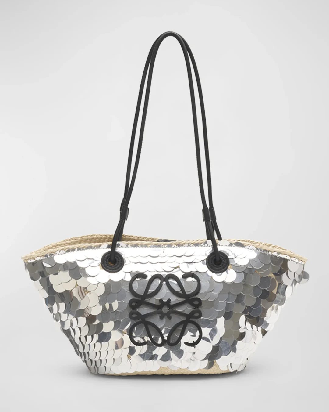 Loewe x Paula’s Ibiza Anagram Small Sequins Basket Shoulder Bag