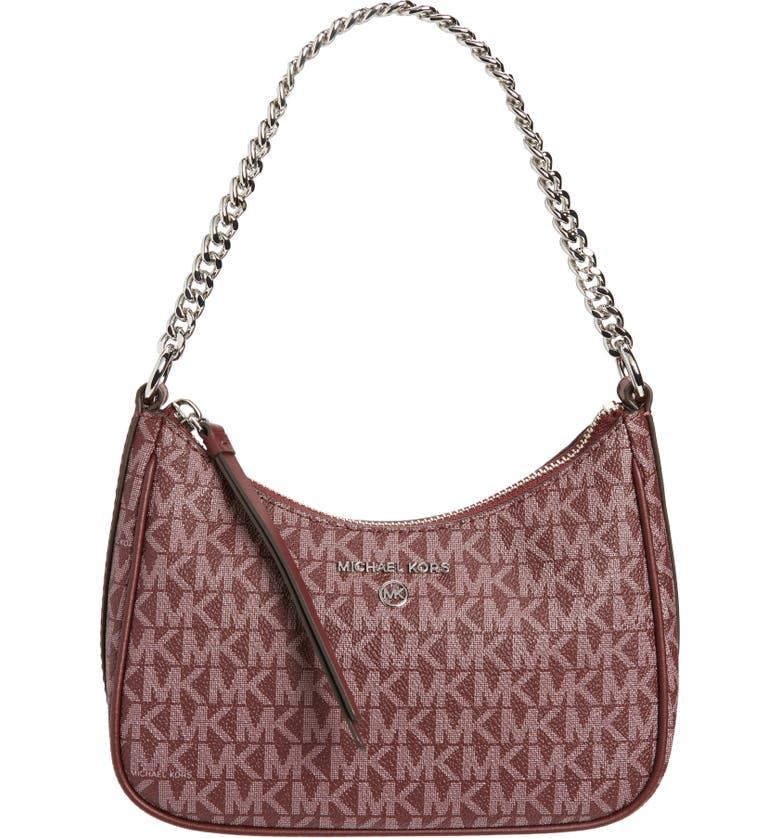 Dark red Michael Kors Jet Set Small Shoulder Bag 