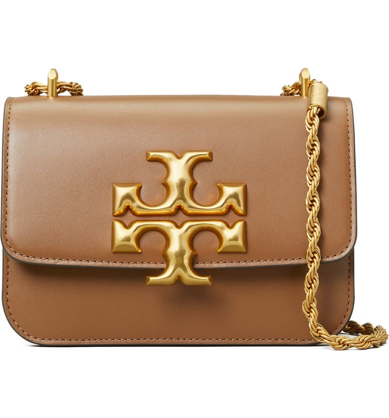 Brown Tory Burch Small Eleanor Convertible Leather Shoulder Bag 