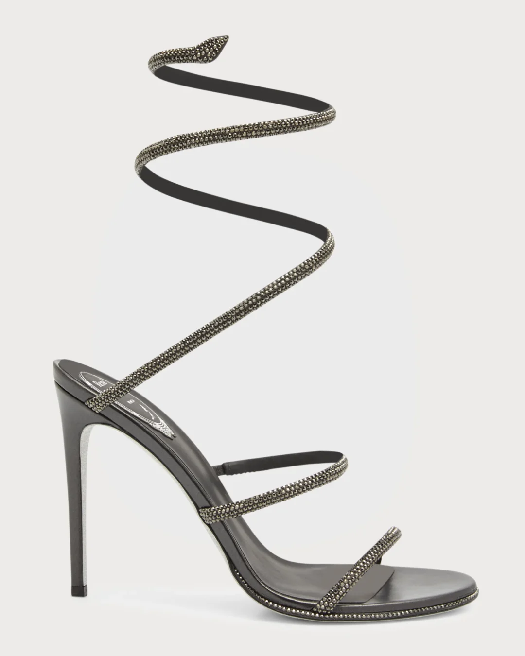 Rene Caovilla Cleo Snake Strass Stiletto Sandals