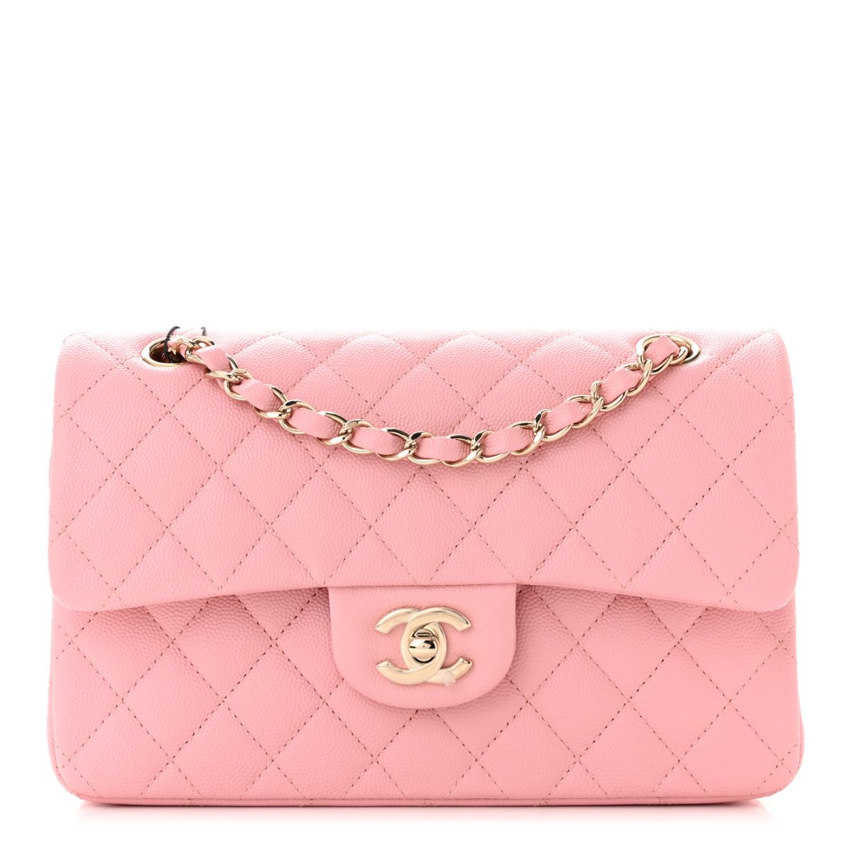 Pink Chanel Caviar Quilted Small Double Flap 