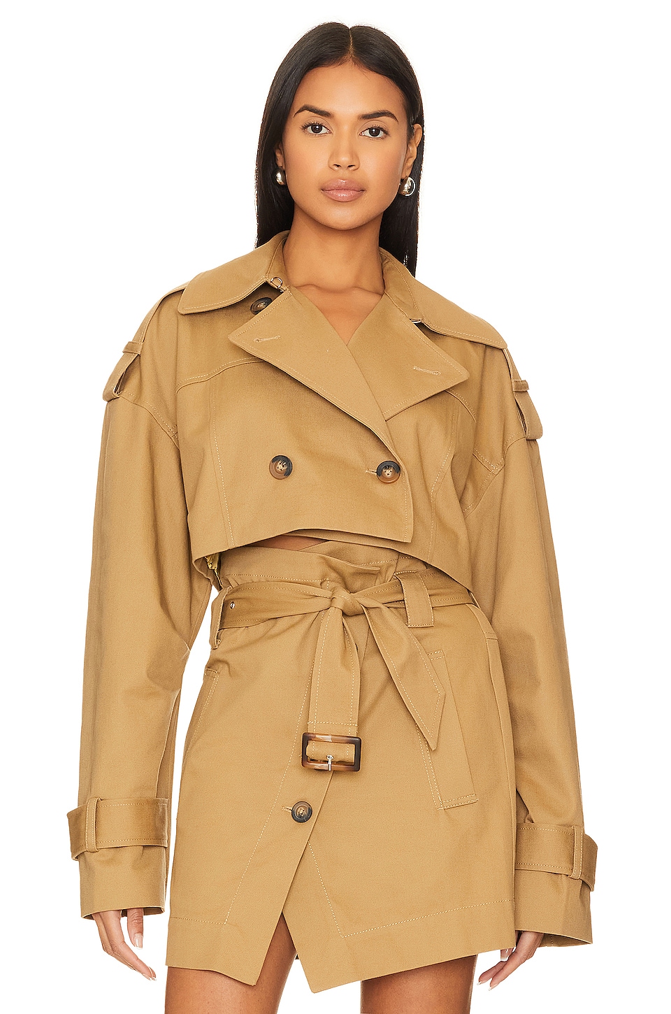  L’Academie Zoey Cropped Trench Jacket 
