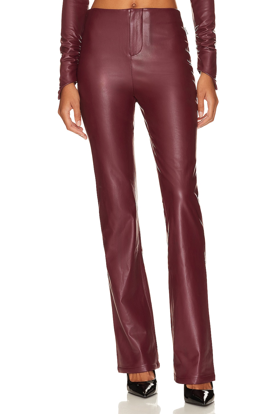 Burgundy LOBA Amara Faux Leather Pant 