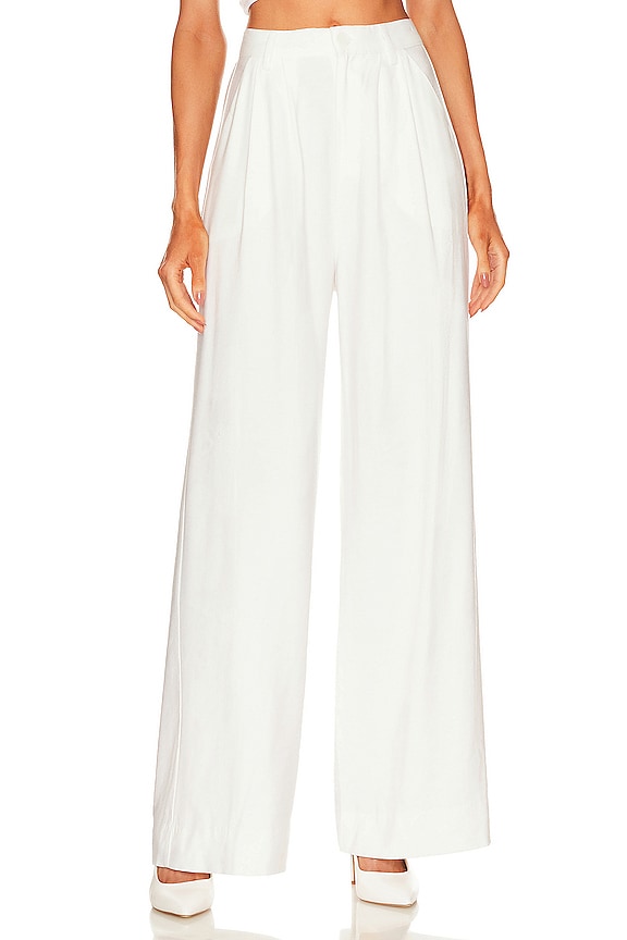 White NONchalant Label Fabi Wide Leg Pant 