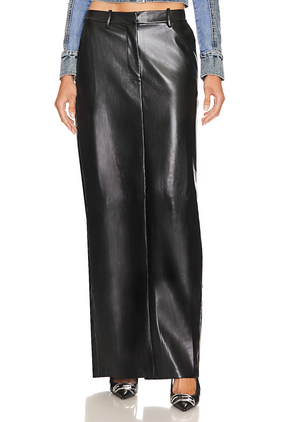 Amanda Uprichard X Revolve Dossi Faux Leather Maxi Skirt 