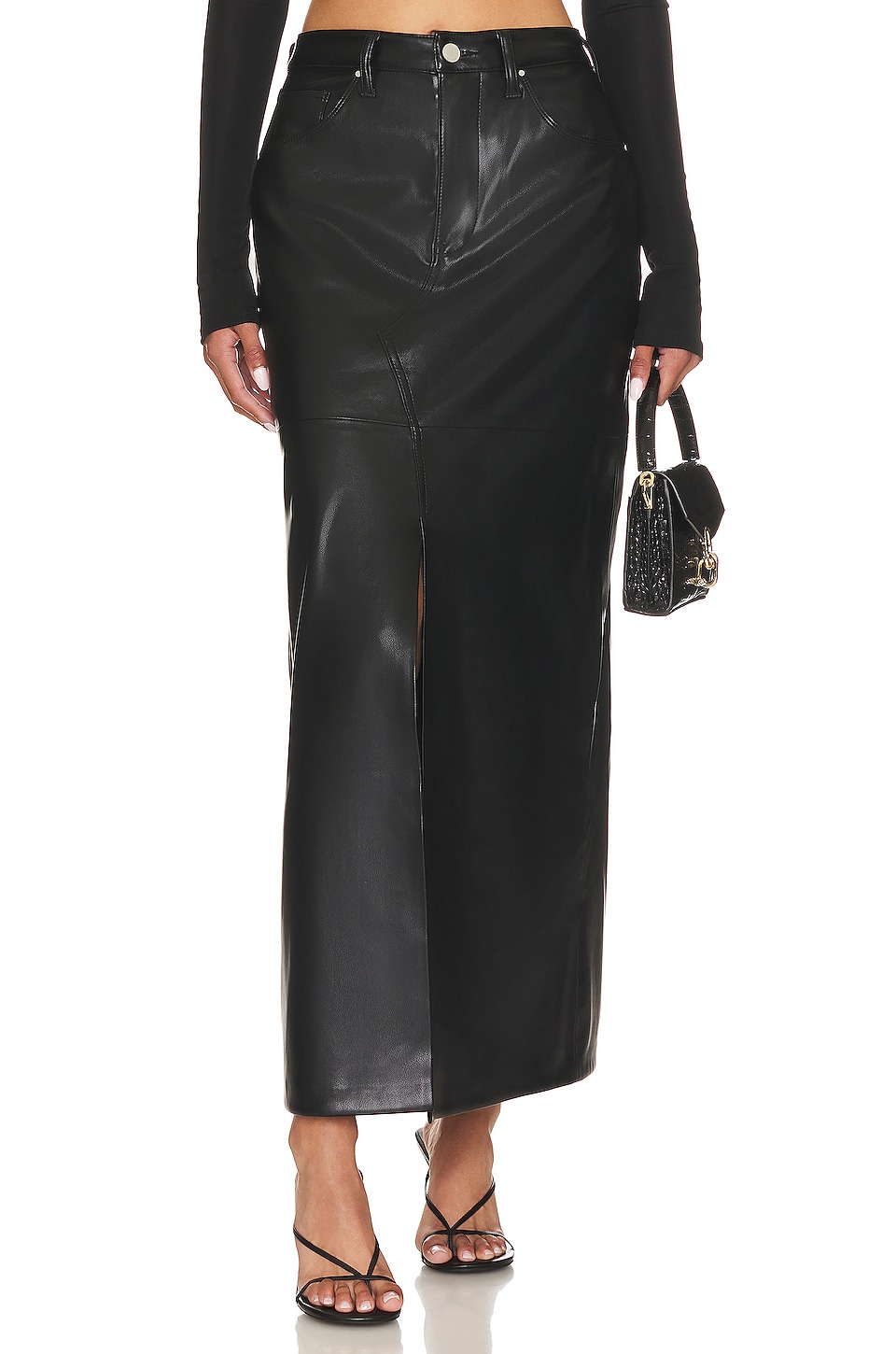 BLANKNYC Leather Midi Skirt