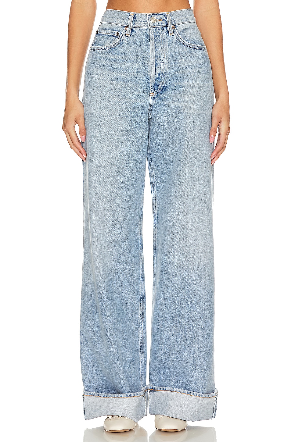Blue Agolde Dame High Rise Wide Leg 