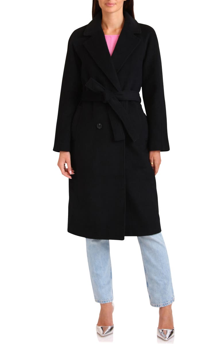 Black Avec Les Filles Belted Longline Coat 