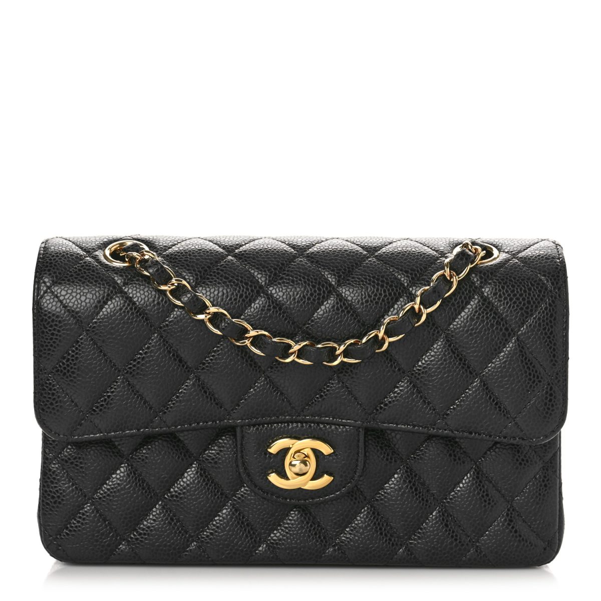 Black Chanel Caviar Quilted Small Double Flap 