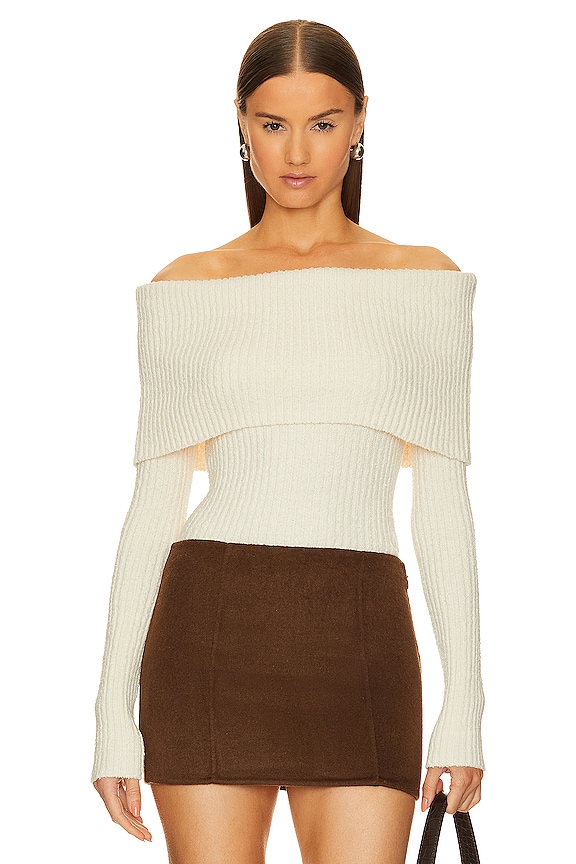 Ivory L’Academie Namir Off Shoulder Sweater