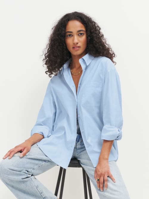 Blue Reformation Will Oversized Shirt 