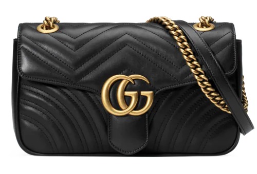 Small black Gucci Marmont shoulder bag