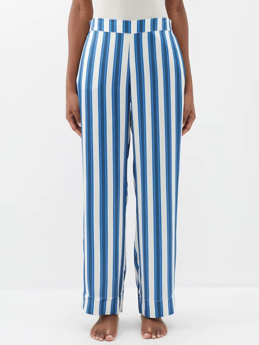 Ascendo London striped silk pyjama trousers