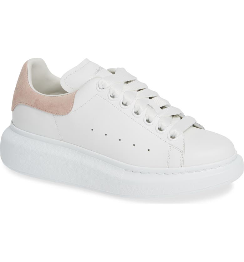 White and pink Alexander McQueen Platform Sneakers