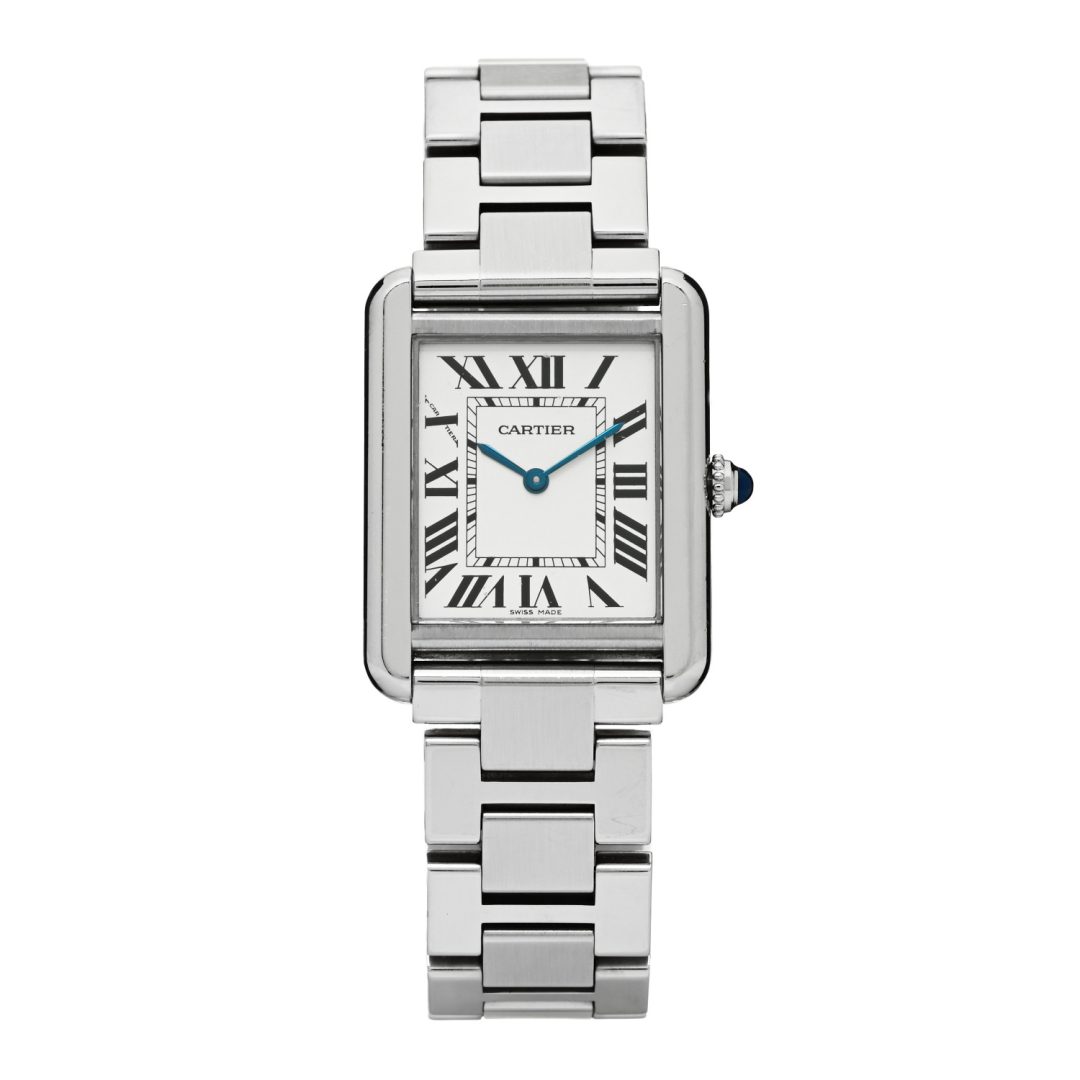 Cartier Stainless Steel 24mm Tank Solo Quartz Watch 