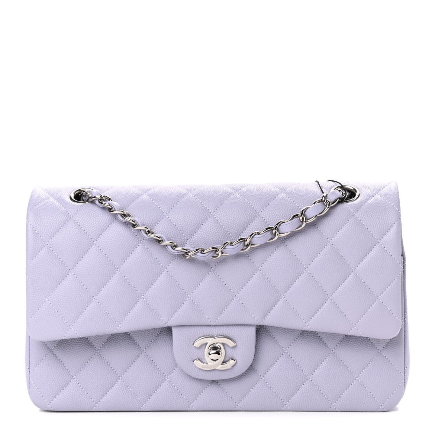 Purple Chanel Caviar Quilted Medium Double Flap 