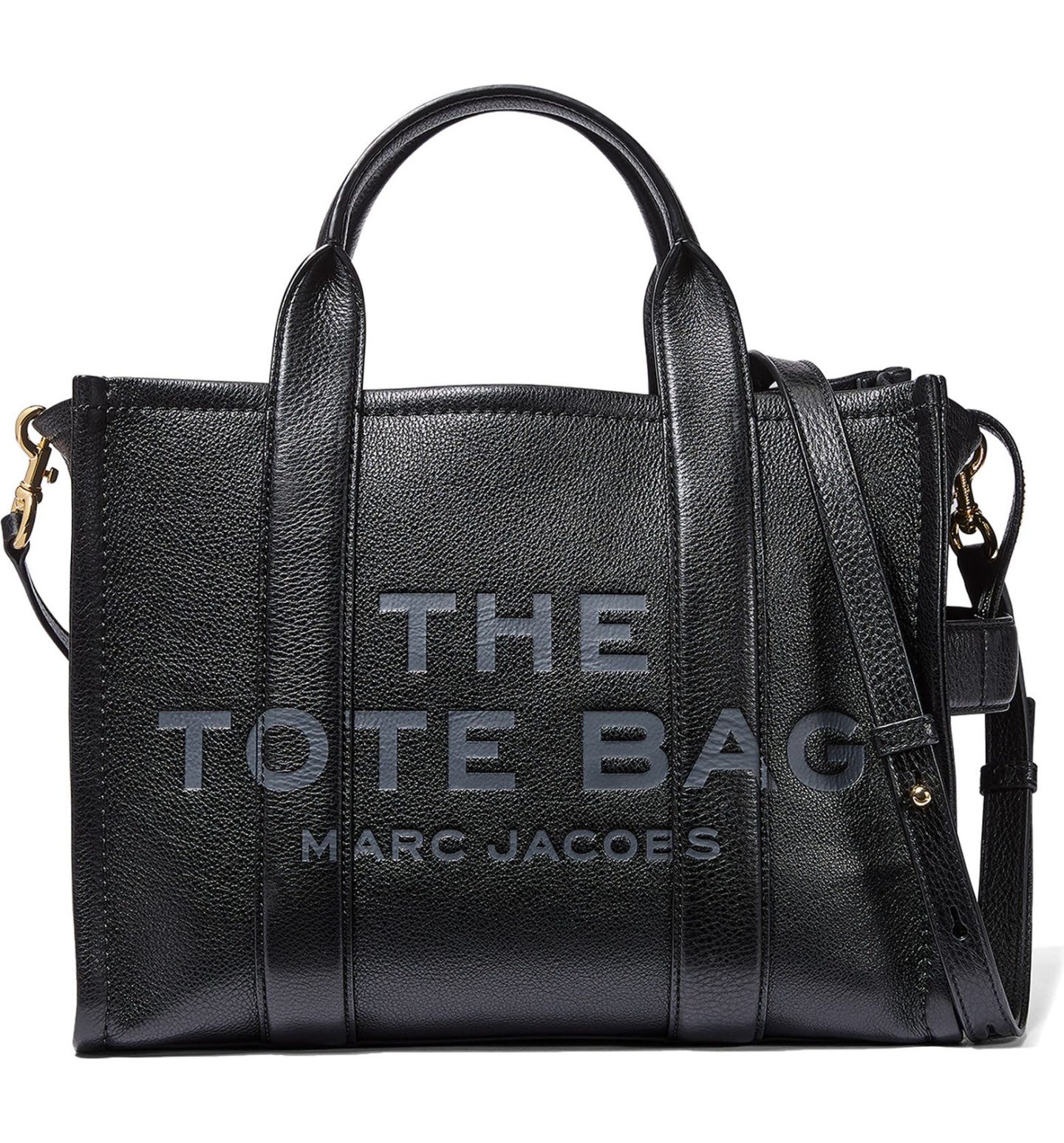 Black Marc Jacobs The Leather Medium Tote Bag 