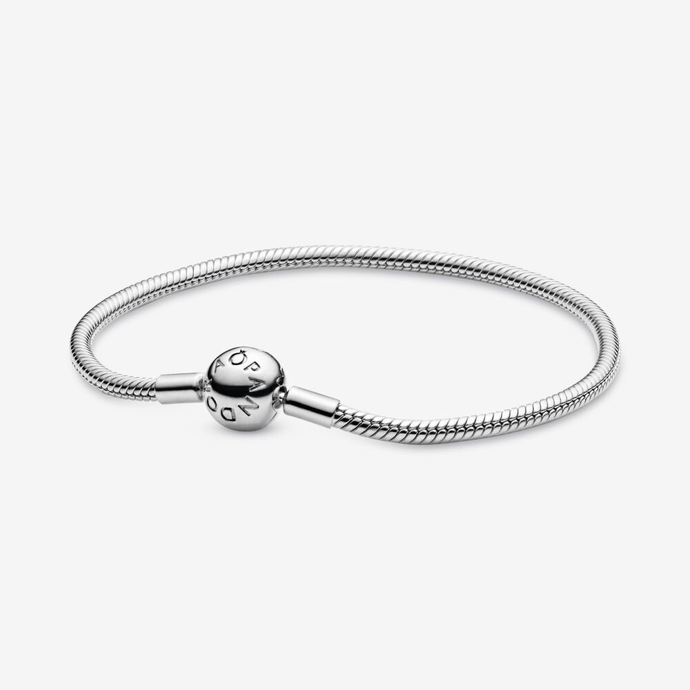 Silver Pandora snake chain link bracelet