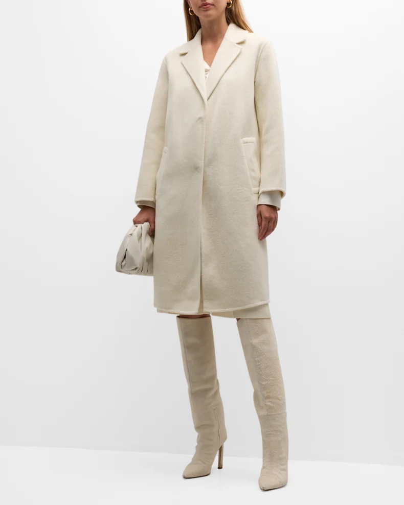 Ivory Rails Lore Wool-Blend Coat 