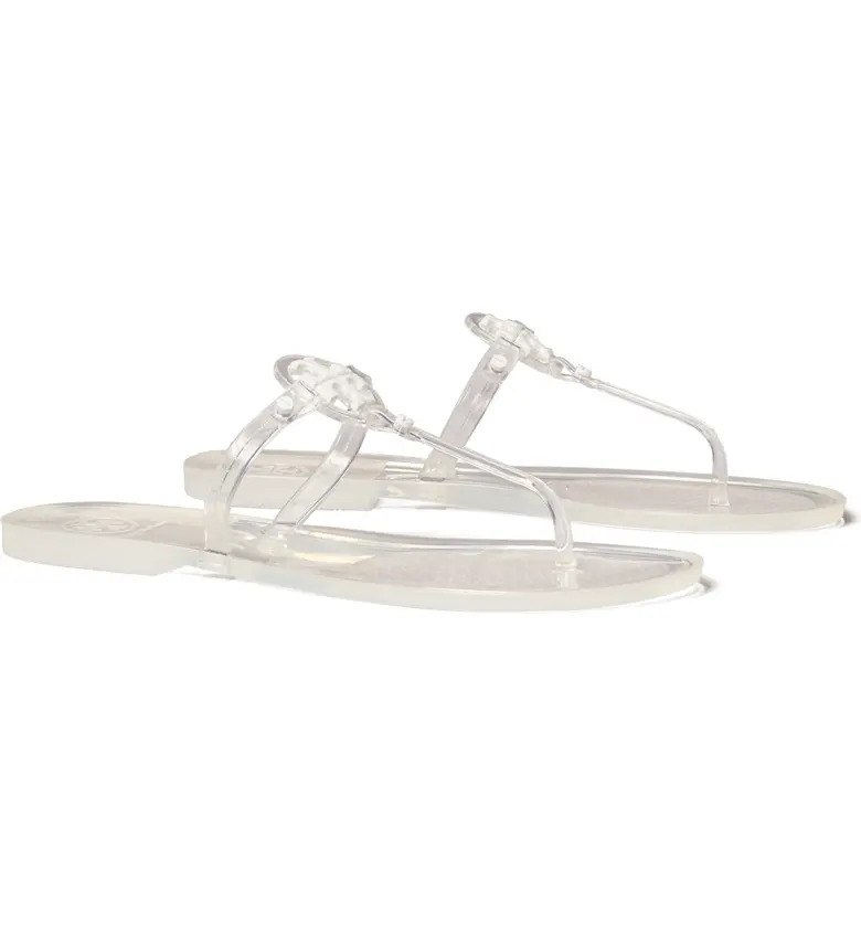 Clear Tory Mini Miller Jelly Thong Sandal 