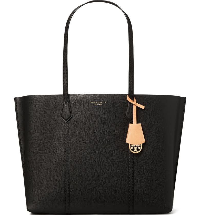 Black Tory Burch Perry Leather Tote