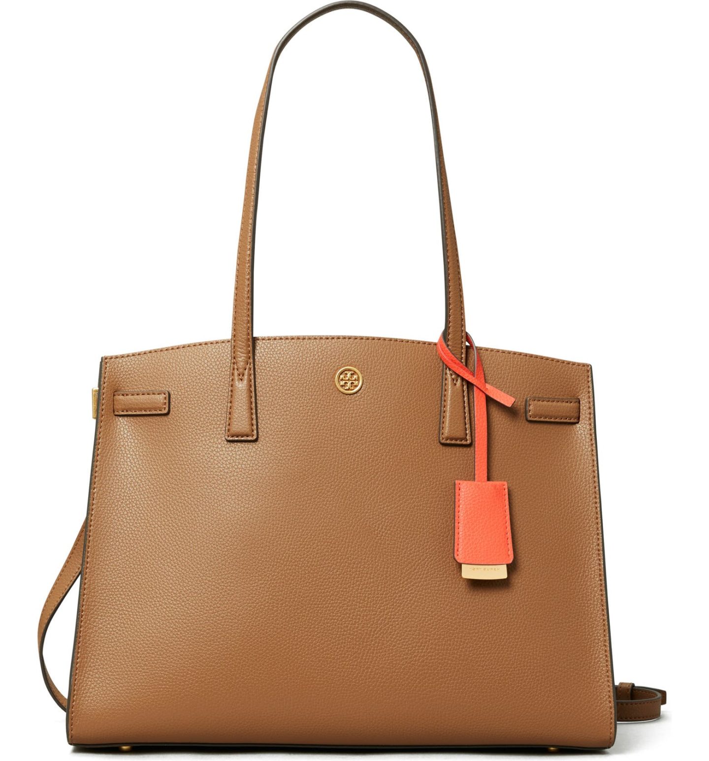 Brown Tory Burch Walker Leather Tote