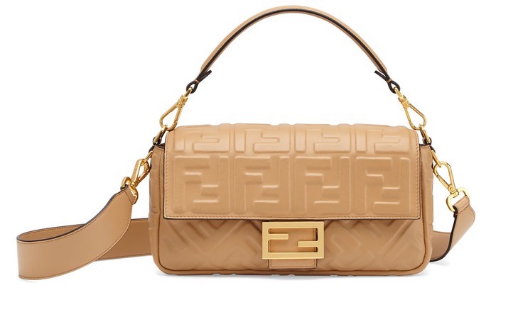 Tan Fendi baguette bag