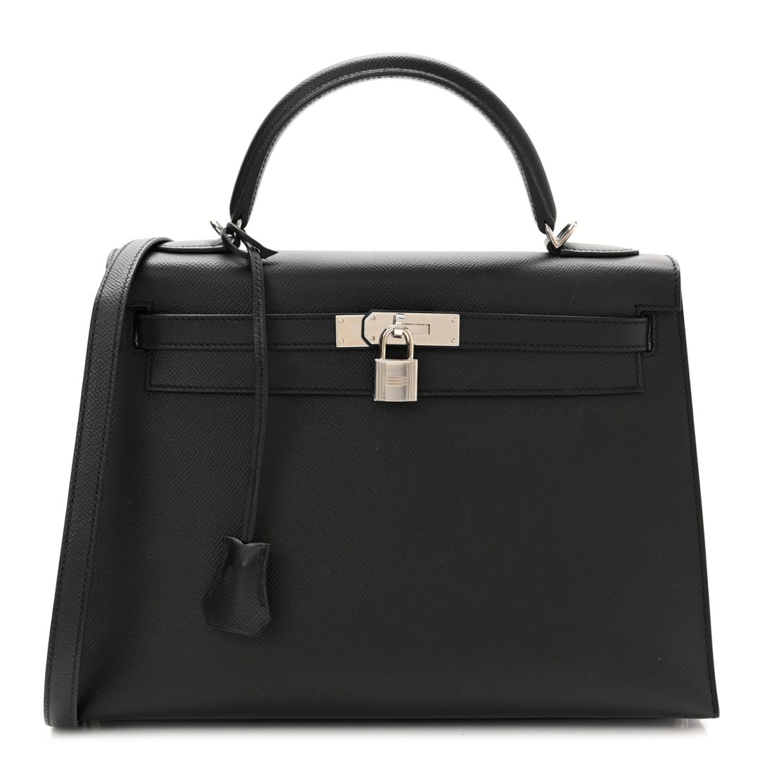 Hermes Epsom Kelly Sellier 32 Black